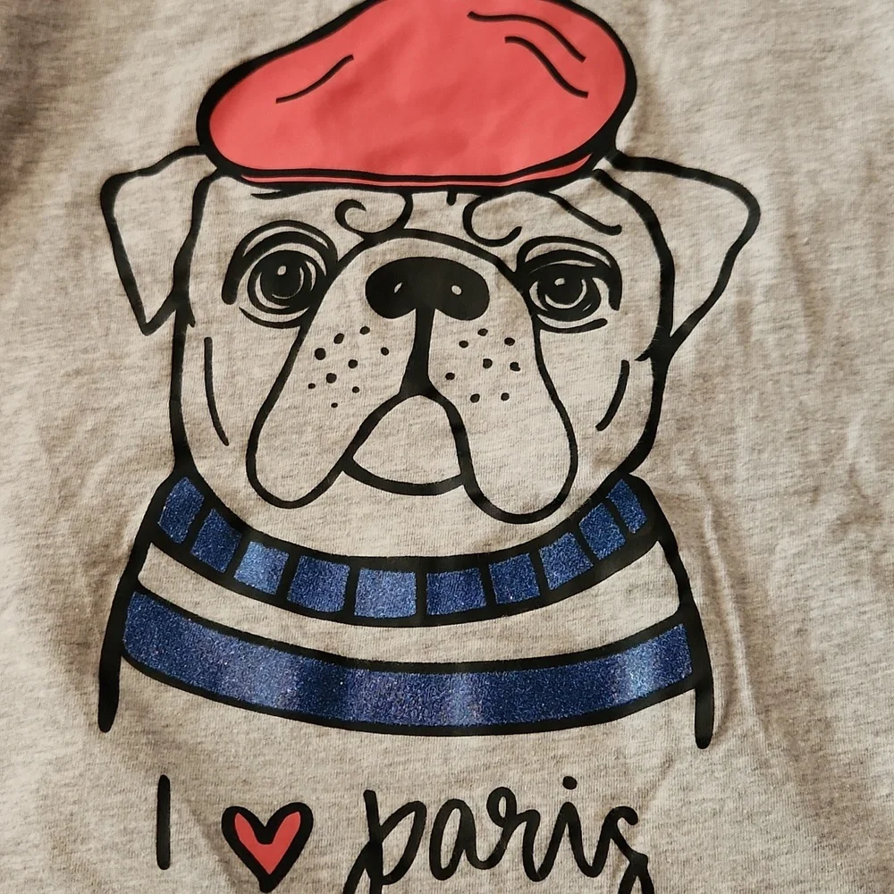 OshKosh Originals - Girls - Graphic Dog T-Shirt in Gray - Size 7